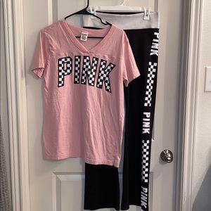 VS Pink Checkered Set